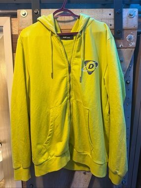 Diesel Black Label Limited Edition Area 81 Neon Green Men's Zip Hoodie